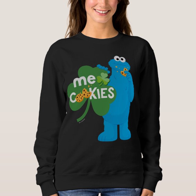 Sweatshirt Cookie Monster | Amour shamrock (Devant)