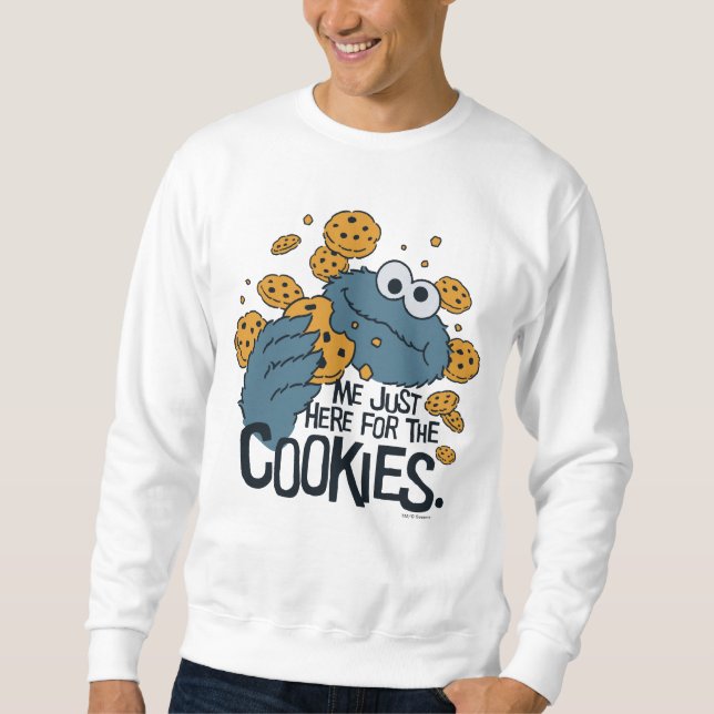 Sweatshirt Cookie Monster | Me Just Here pour les cookies (Devant)