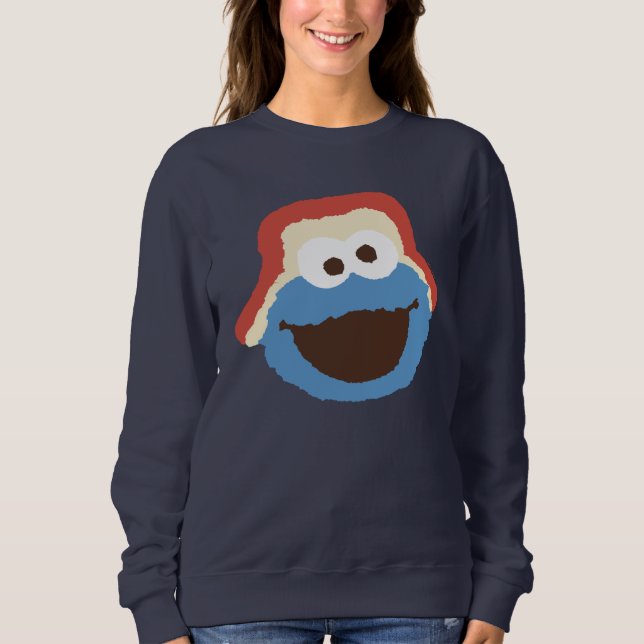 Sweatshirt Cookie Monster Woodland Face (Devant)