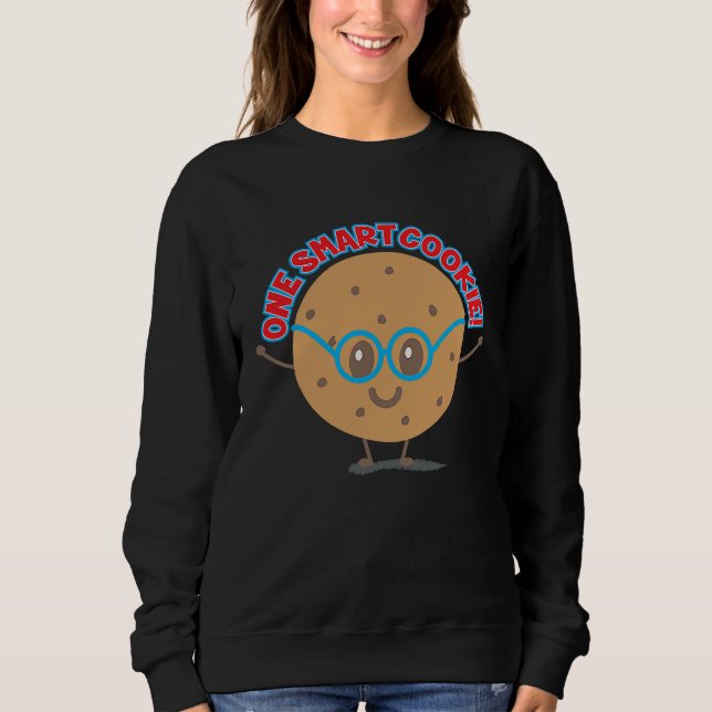 Sweatshirt Cookie Quote Nerd Geek Glasses Baker Baking (Devant)