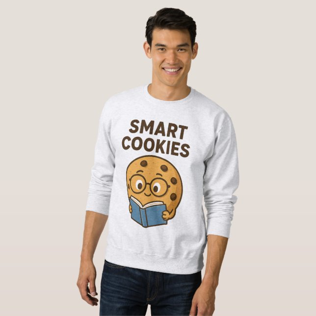 Sweatshirt Cookies intelligents - Apprendre, grandir, briller (Devant entier)