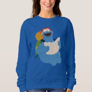 Sweatshirt Cookies Monster Lire Une Carte