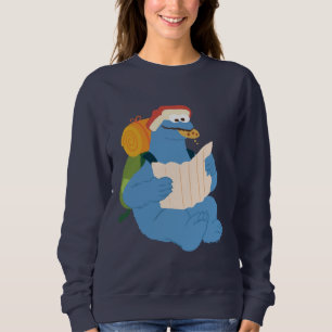 Sweatshirt Cookies Monster Lire Une Carte