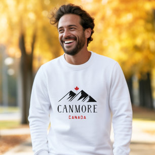 Sweatshirt Cool Canmore Canada Montagnes Feuille d'érable