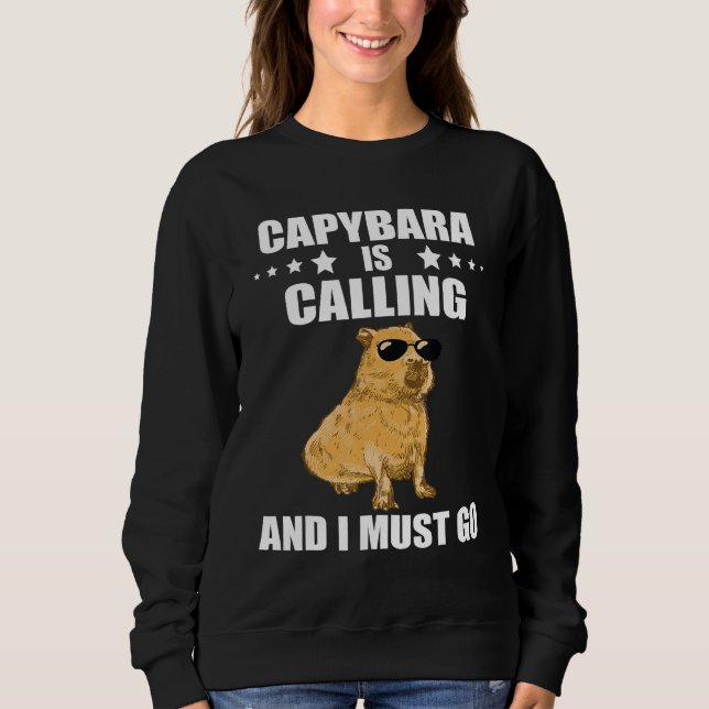 Sweatshirt Cool Capybara  Capybara Rodent Animal Capybara Cal (Devant)