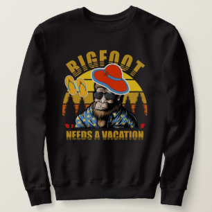 Sweatshirt Cool contraste l Funny bigfoot a besoin de vacance