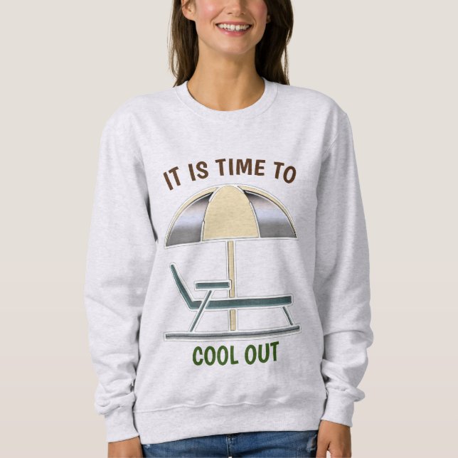 Sweatshirt Cool Extérieur Relax Chill Beach Chaise Méditerran (Devant)