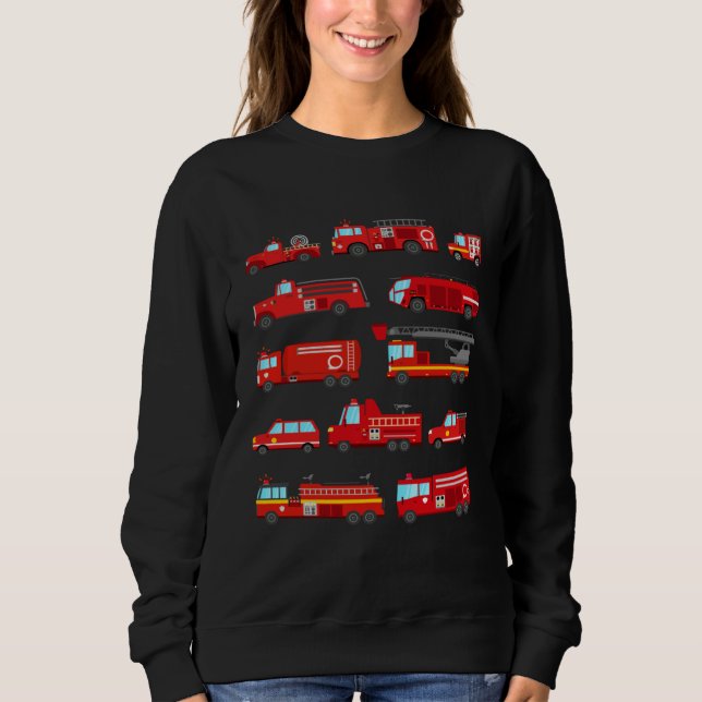 Sweatshirt Cool Fire Truck Fire Engine heavy rescue vehicles  (Devant)