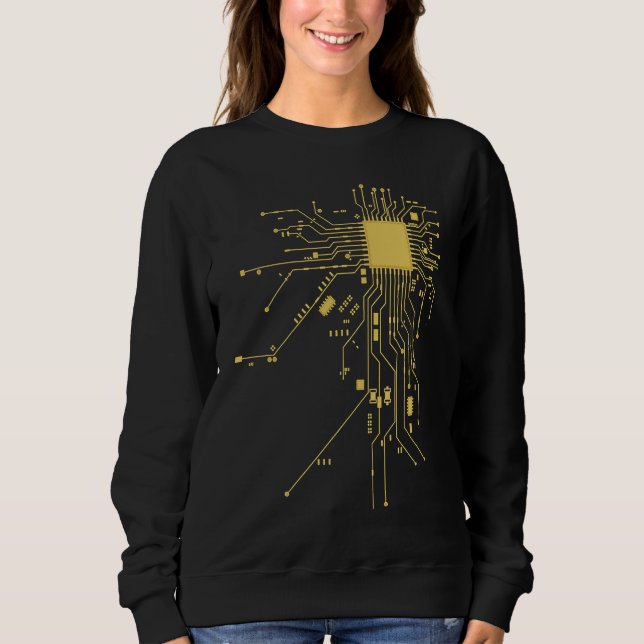 Sweatshirt Cool Geek CPU (Devant)