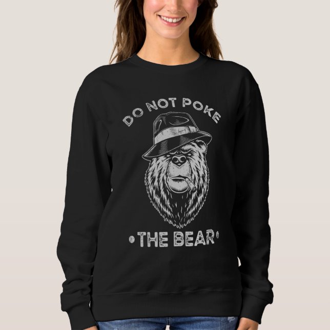 Sweatshirt Cool Grizzly Bear With Hat Bear Spirit Animal (Devant)