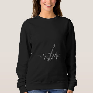 Sweatshirt Cool Heartbeat de guitare électrique pour guitari