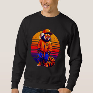 Sweatshirt Cool Marmoset Moderne Style Urbain Sunset Art Rétr