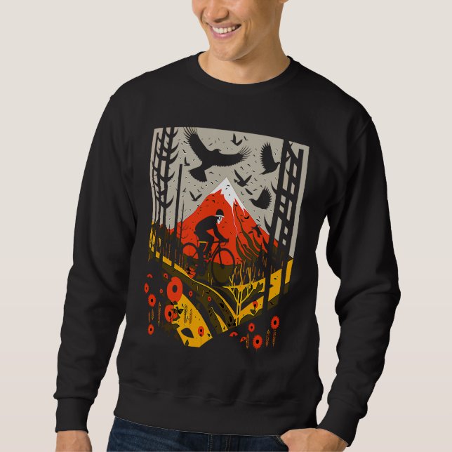 Sweatshirt Cool Mountain Biking MTB Bike For Men Women Kids   (Devant)