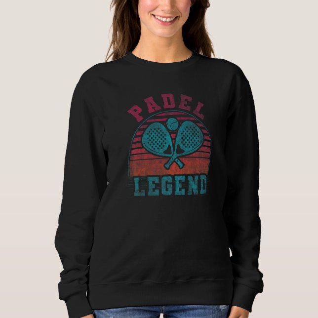 Sweatshirt Cool Padel Retro Crossing Rackets Padel Legend (Devant)