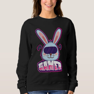 Sweatshirt Cool Pâques Joueur Bunny Pâques Panier Rabin