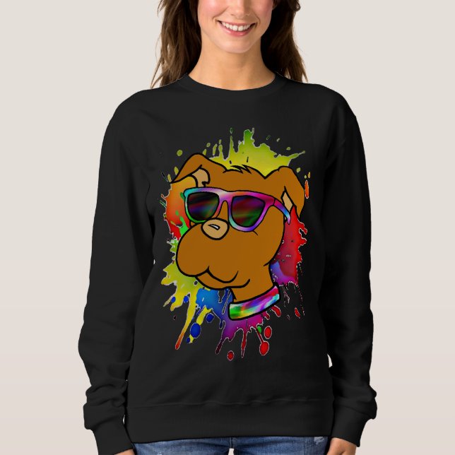 Sweatshirt Cool Pitbull Puppy (Devant)