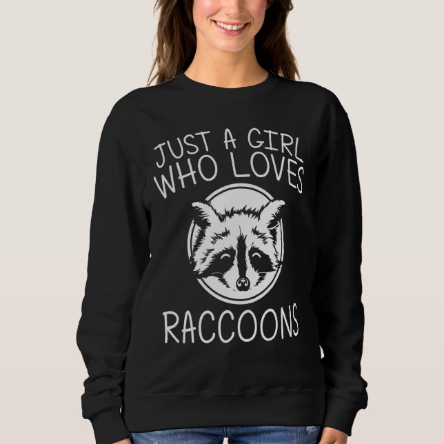 Sweatshirt Cool Raccoon Art Pour Filles Enfants Ringtail Déch (Devant)