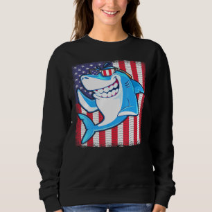 Sweatshirt Cool requin américain Drapeau Pêche Poisson Nature