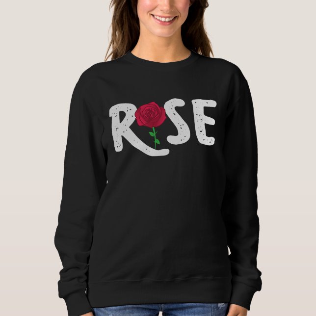 Sweatshirt Cool Rose Simple Line Rose (Devant)