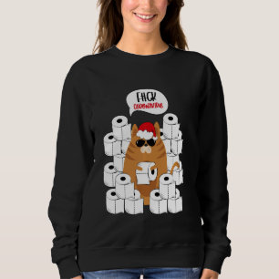 Sweatshirt Cool Sarcastique Chat En Père Noël S Casquette Ave