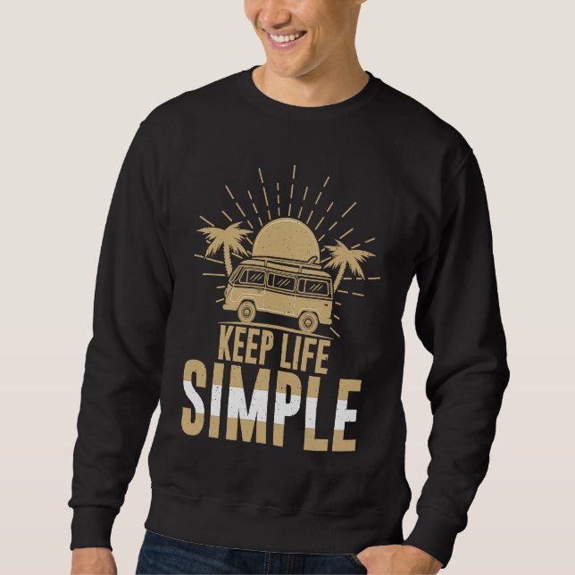 Sweatshirt Cool Simple Life Vans Vacation Van Living Enthusia (Devant)