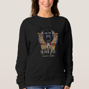 Sweatshirt Cool Skateboard Gorilla Walk Moins Patinage Plus