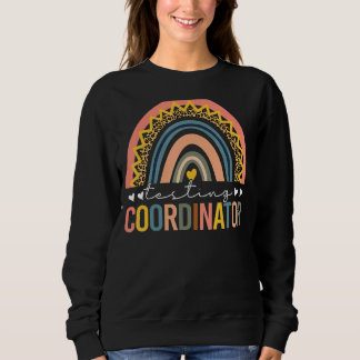 Sweatshirt Coordinateur de test à l'arc-en-ciel branché Test 