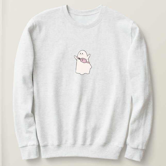 Sweatshirt Coquette Éffrayante minimaliste mignonne Halloween (Design devant)