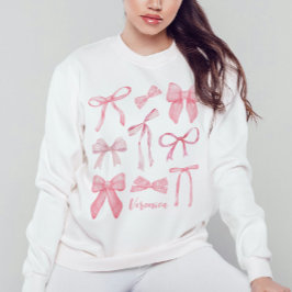 Sweatshirt Coquette rose Bow tendance Feminine Girly esthétiq