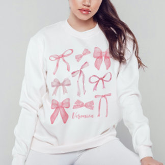 Sweatshirt Coquette rose Bow tendance Feminine Girly esthétiq