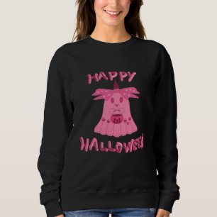 Sweatshirt Coquette Rose Fantôme Joyeux Halloween Art Numériq