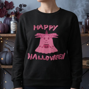 Sweatshirt Coquette Rose Fantôme Joyeux Halloween Art Numériq