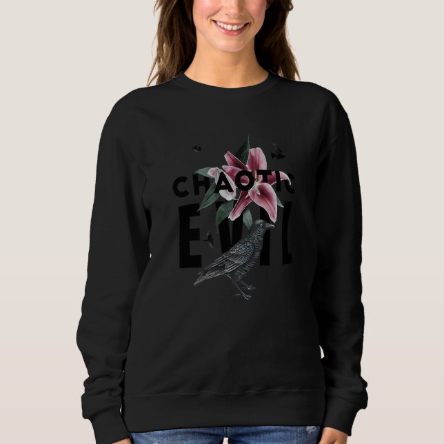 Sweatshirt Corbeau de mal chaotique (Devant)