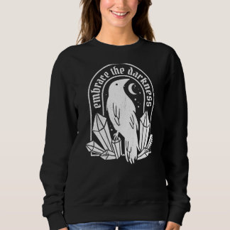 Sweatshirt corbeau goth tatouage Embrassez l'obscurité