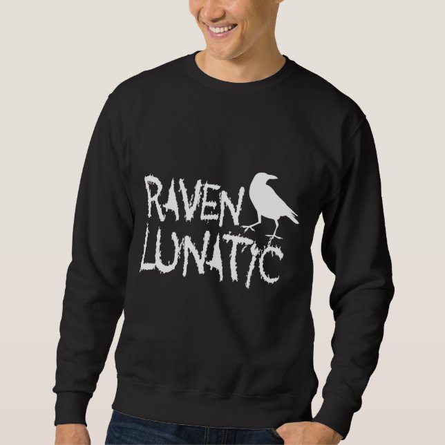 Sweatshirt Corbeau noir lunatique (Devant)