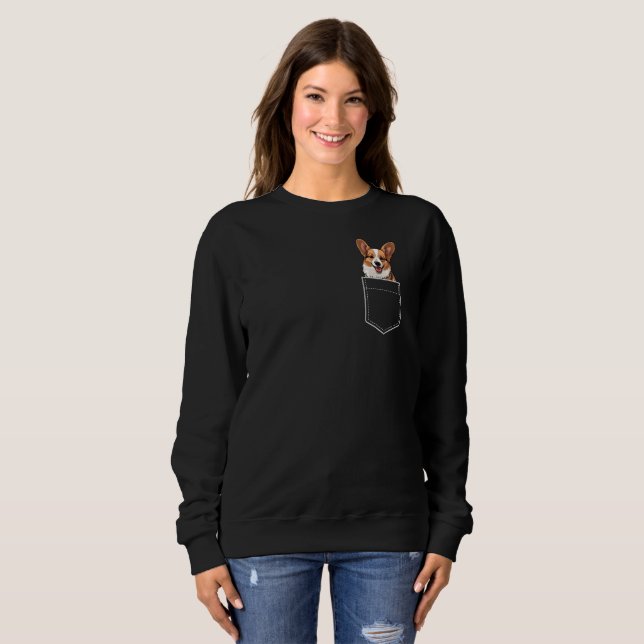 Sweatshirt Corgi de poche (Devant entier)