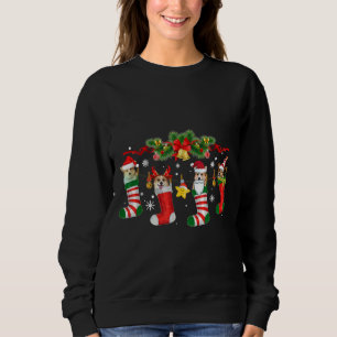 Sweatshirt Corgi En Chaussettes Rinder Noël Neige Chien Drôle