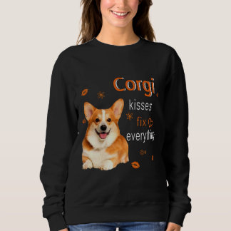 Sweatshirt Corgi Kisses Fix Everything   1249