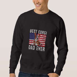 Sweatshirt Corgi Papa Américain Drapeau Corgi Chien Propriéta