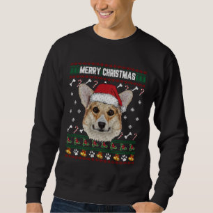Sweatshirt Corgi Ugly Xmas Sweater Joyeux Noël 871
