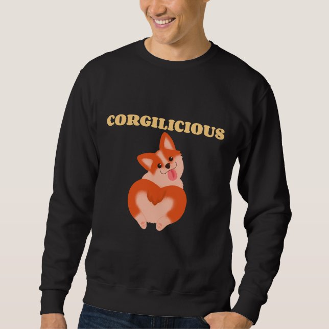 Sweatshirt Corgilicious Cute Corgi Pour Chien 210 (Devant)