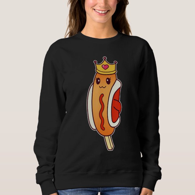 Sweatshirt Corn Dog Queen   Foodie (Devant)