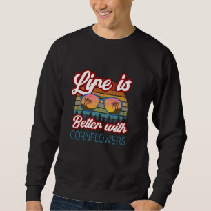 Sweatshirt Cornflowers Gardeners "La vie est meilleure avec C