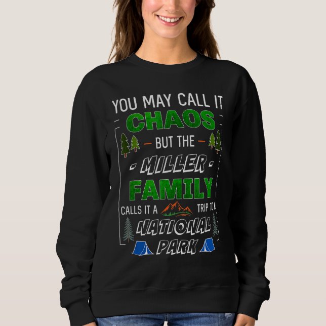 Sweatshirt Correspondance de voyage dans le parc national Mil (Devant)