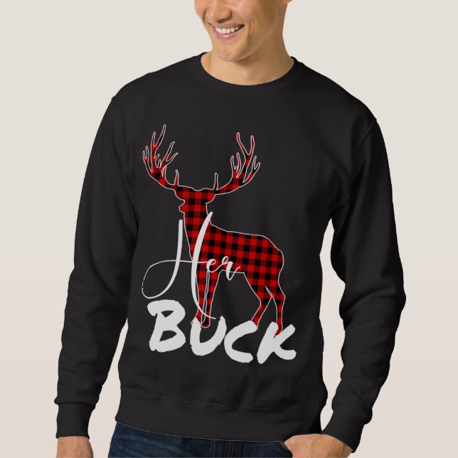 Sweatshirt Correspondance des couples Pyjama de Noël Buffalo  (Devant)