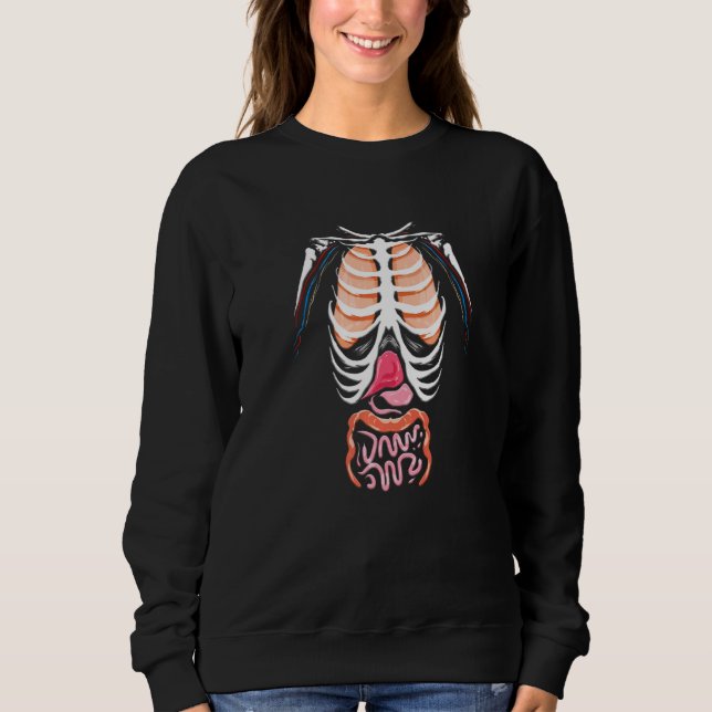 Sweatshirt Costume d'anatomie humaine Halloween (Devant)