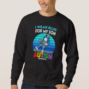 Sweatshirt Costume d'astronaute lapin Autisme Je Porte Du Ble