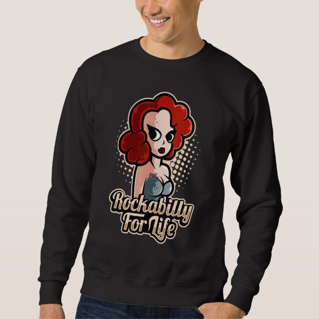 Sweatshirt Costume De Chalet De Choc Rockabilly Pour La Vie P (Devant)