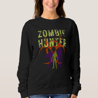 Sweatshirt Costume de chasseur de zombies épouvantable Hallow