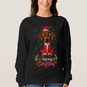 Sweatshirt Costume de chien Dachshund Noël Hommes femmes